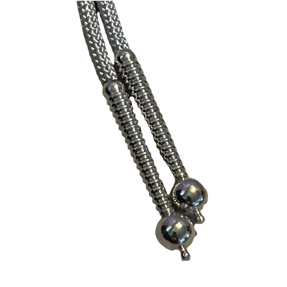 Mid Century Bolo Tie Resin with Gold Flakes BLUE Retro MOD Western - Picture 3 of 3